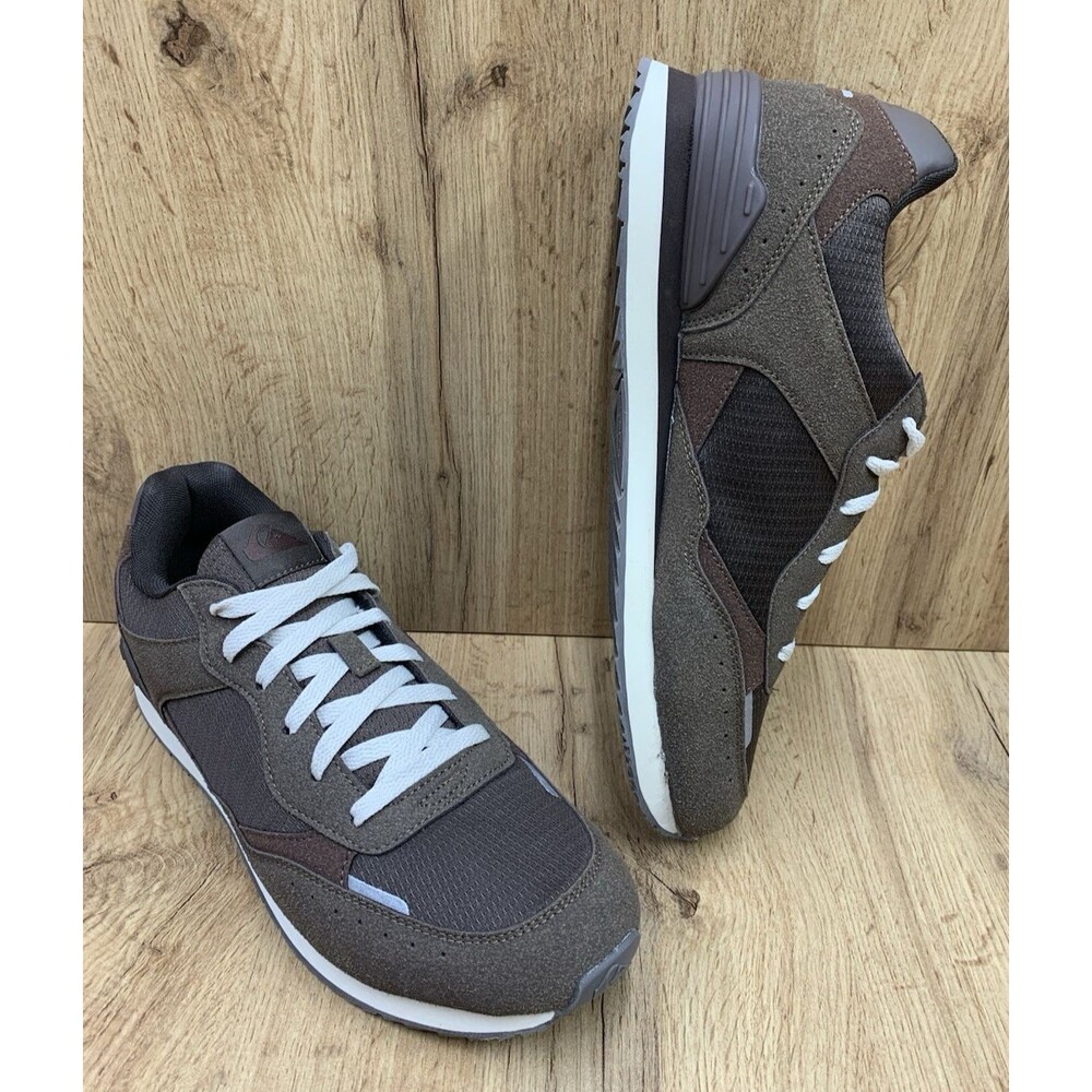 Quiksilver Beaumont Mens 10.5 EE Wide Brown Casual Sneakers Mesh Suede